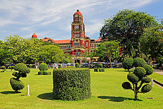 法院,殖民建筑,市区,仰光,缅甸