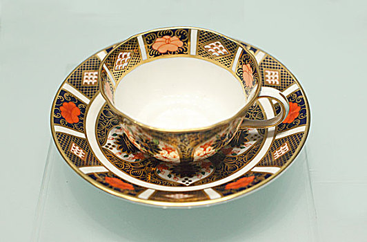 古董,陶瓷,彩绘,茶杯,英国