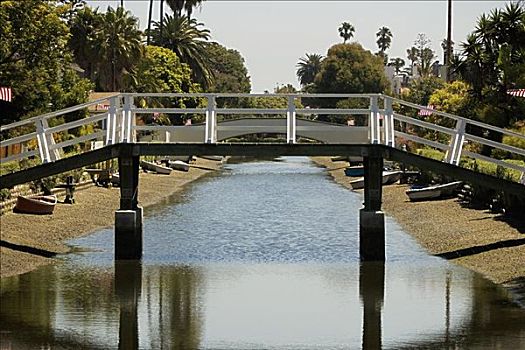 桥,上方,运河,威尼斯,洛杉矶,加利福尼亚,美国