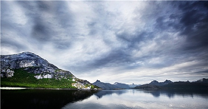 挪威,峡湾,全景
