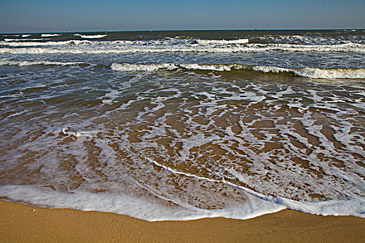 大海,海浪,海湾,海滩,沙滩,潮水,动荡,潮汐,北戴河