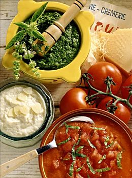 蔬菜蒜泥,蒜,慕斯,生食,番茄汤