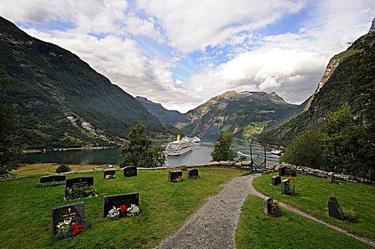 风景,墓地,峡湾,世界遗产,挪威,斯堪的纳维亚,北欧