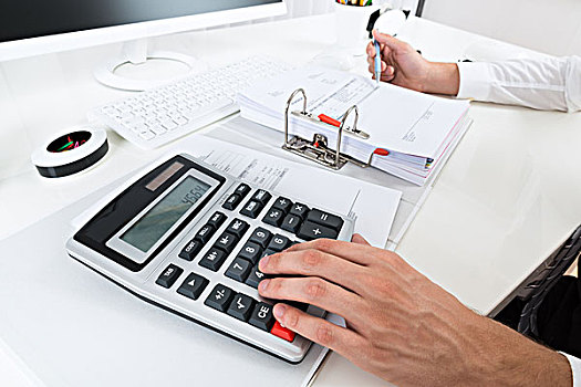 商务人士,计算,预算,书桌