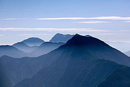 山,航拍,卡林西亚,奥地利,欧洲