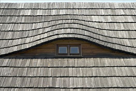 木瓦,屋顶,窗户,德国