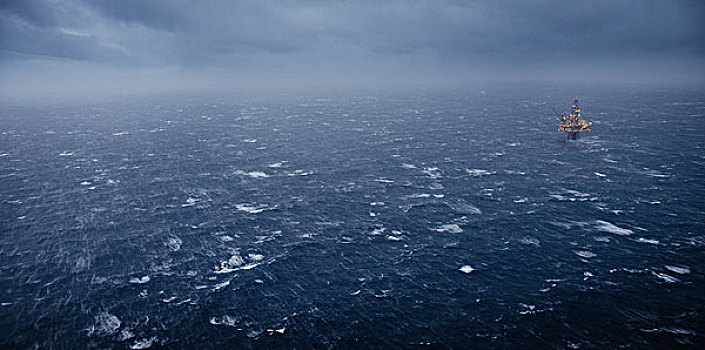 船,航行,北海,雾状,汹涌,状况