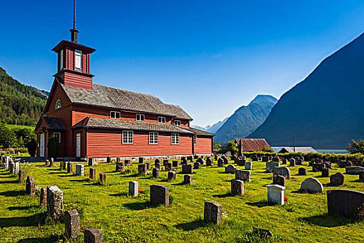 教堂,松奥菲尔当纳,挪威