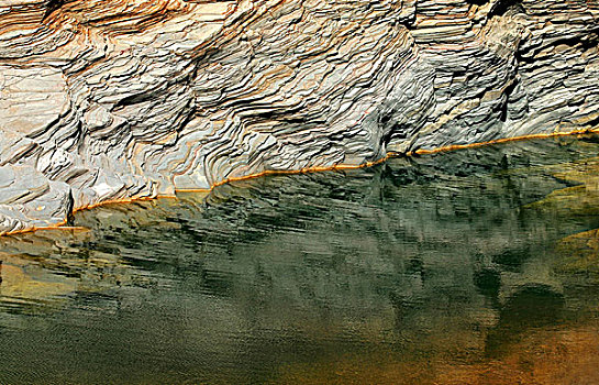水,反射,峡谷,西北地区,澳大利亚