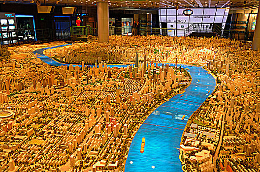 中国,上海,城市生活,博物馆,城市,模型