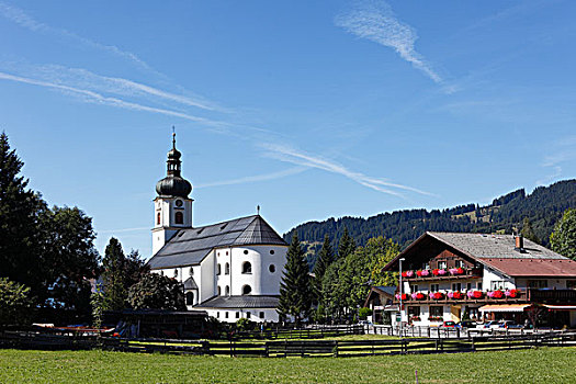 教区教堂,高,山谷,提洛尔,奥地利,欧洲