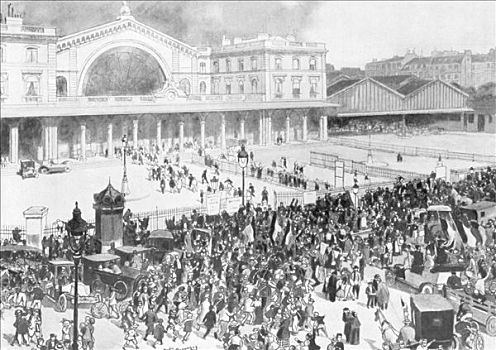 火车站,时期,巴黎,法国,艺术家,安德烈