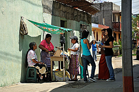货摊,街上,贫民窟,危地马拉城,危地马拉,中美洲