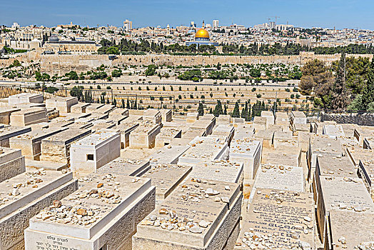 游人,犹太,墓地,放,石头,墓穴,古老,传统,耶路撒冷,以色列