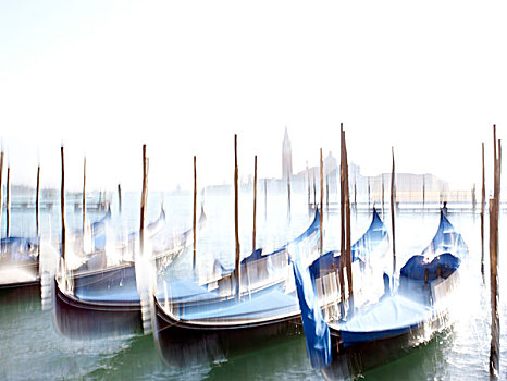 威尼斯,小船,印象派,风格,意大利,欧洲