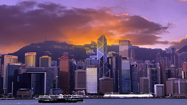 香港维多利亚港建筑群