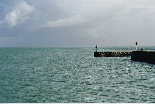 水,码头,雷岛,法国