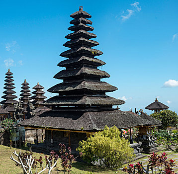 塔,庙宇,布撒基寺,巴厘岛,印度尼西亚,亚洲