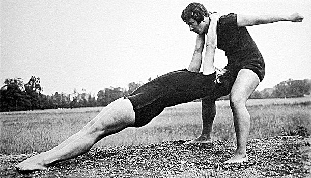 两个女人,体操,20世纪20年代,德国,欧洲
