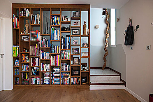 书架,分隔,正面,楼梯