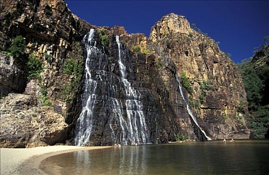 双子瀑布,卡卡杜国家公园,北领地州,澳大利亚