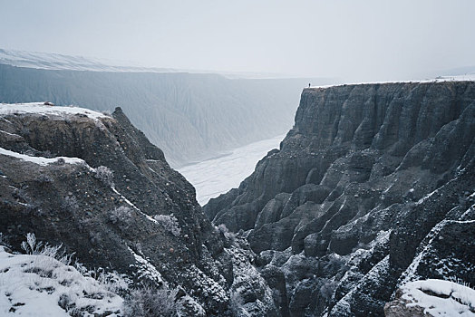 冬季的独山子大峡谷