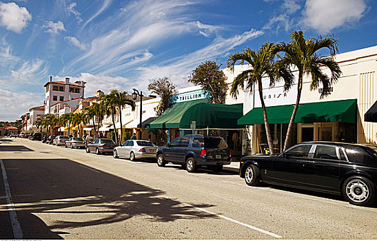 购物区,西部,棕榈海滩,佛罗里达,美国