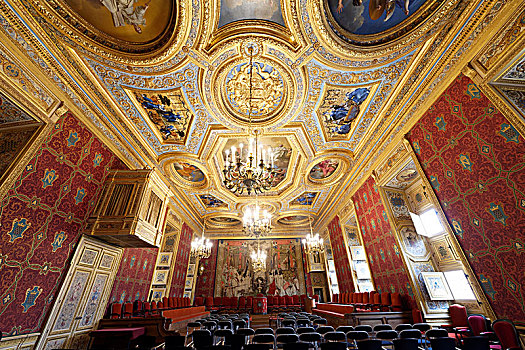 法国,伊勒-维莱讷省,雷恩,宫殿,布列塔尼半岛,布列塔尼,吸引力,天花板