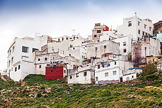 丹吉尔,摩洛哥,老,白色,生活方式,房子,麦地那