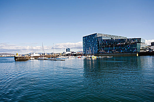 冰岛,雷克雅未克,音乐厅,码头,港口