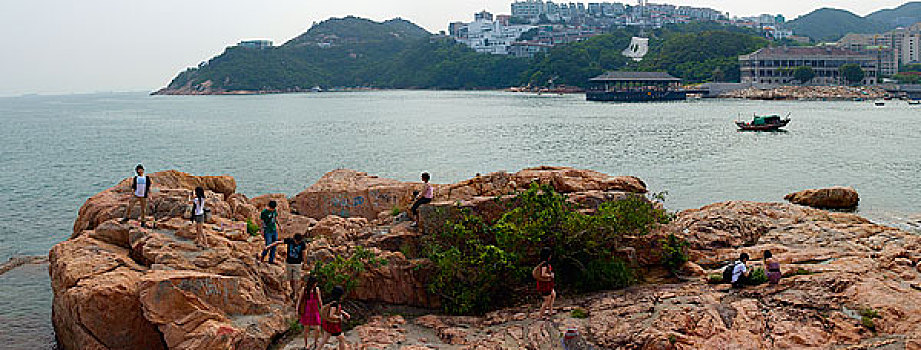 中国香港赤柱海湾礁石