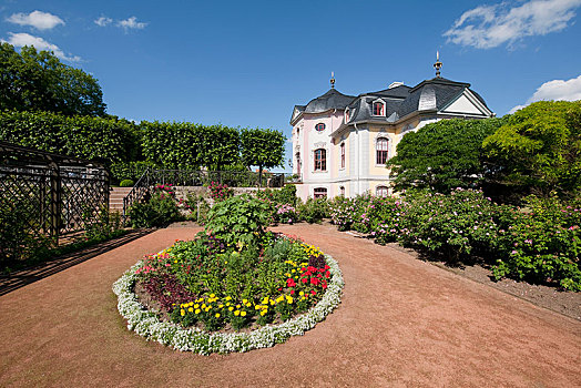城堡,花园,图林根州,德国,欧洲