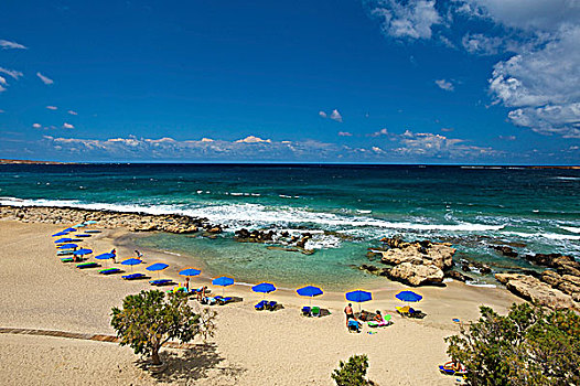 海滩,西海岸,克里特岛,希腊