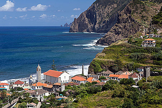 风景,悬崖,马德拉岛,葡萄牙,欧洲