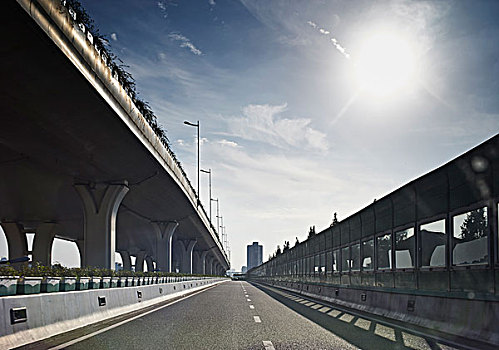 空,公路,高架桥,上海,中国