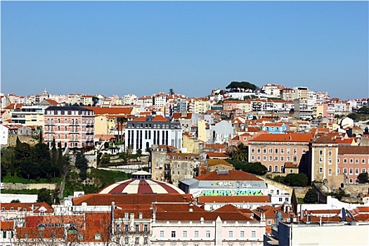 风景,上方,里斯本,葡萄牙