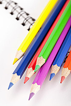 多彩,铅笔,笔记本
