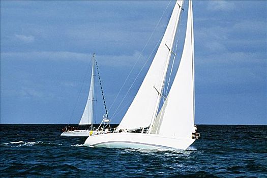 帆船,岛屿,加勒比海