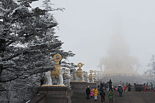 四川,峨眉山,雪雾中千佛顶,徐学哲摄影,尼康,年,月