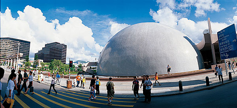 香港回归十周年图片展览太空馆一角