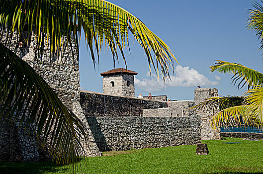 危地马拉,国家公园,圣费利佩,西班牙殖民地,17世纪,堡垒,湖,保护,河,加勒比海