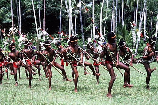 巴布亚新几内亚,岛屿,乡村,传统,跳舞