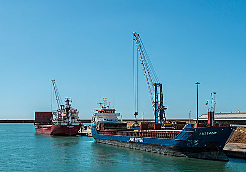 船,装载,煤,货物,港口,里窝那,托斯卡纳,意大利,欧洲