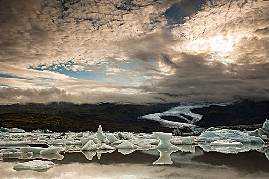 冰山,冰河,舌头,泻湖,东方,冰岛,欧洲