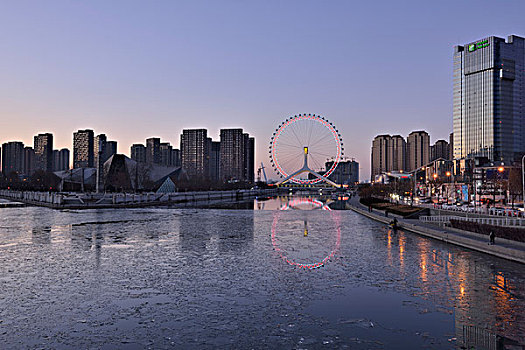 天津海河夜景