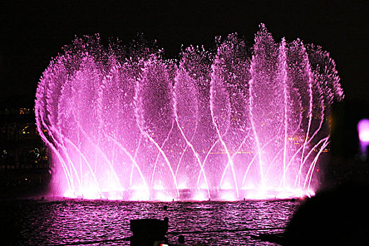 喷泉音乐喷泉西湖喷泉夜景