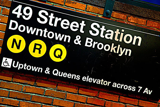 街道,地铁站,入口,曼哈顿,纽约,美国