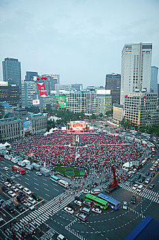 2007年,世界杯,欢呼,首尔,广场