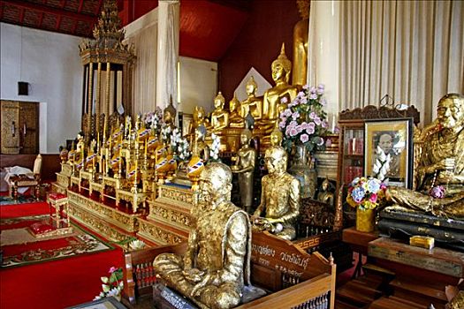 佛像,寺院,唱,寺庙,清迈,泰国,亚洲