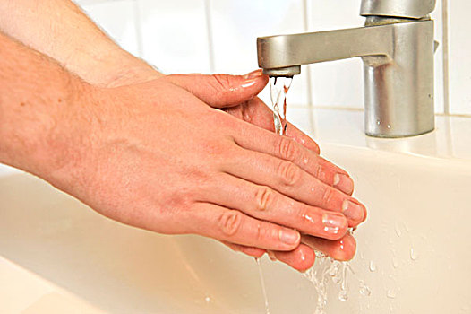 人,洗,手,肥皂